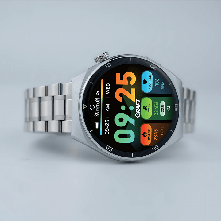 Craft Chain Smartwatch With Free Silicon Strap - AlifdukanAlifdukan types here :)
