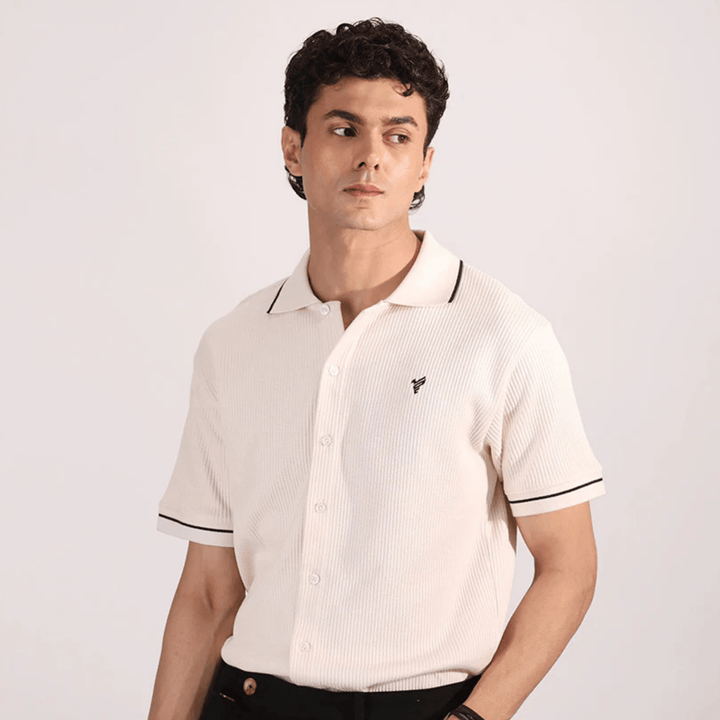 Cream Knitted Shirt - AlifdukanAlifdukan types here :)