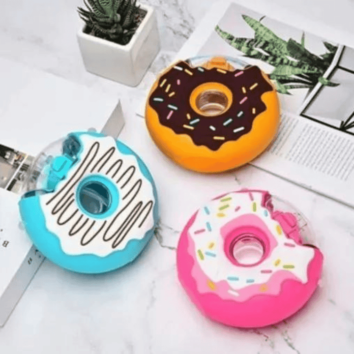 Creative Donut Water Bottle With Straw Cartoon Cute Doughnut Kettle - AlifdukanAlifdukan types here :)