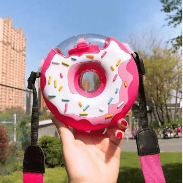 Creative Donut Water Bottle With Straw Cartoon Cute Doughnut Kettle - AlifdukanAlifdukan types here :)