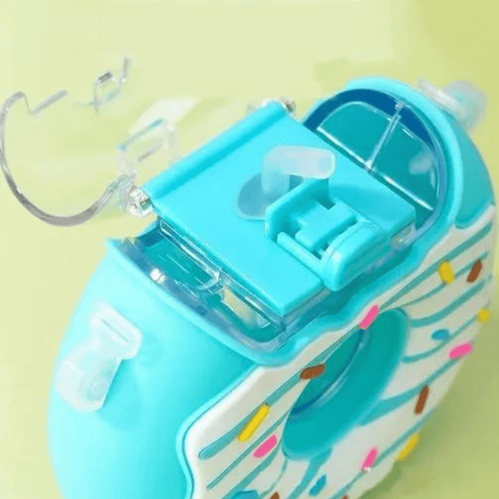 Creative Donut Water Bottle With Straw Cartoon Cute Doughnut Kettle - AlifdukanAlifdukan types here :)