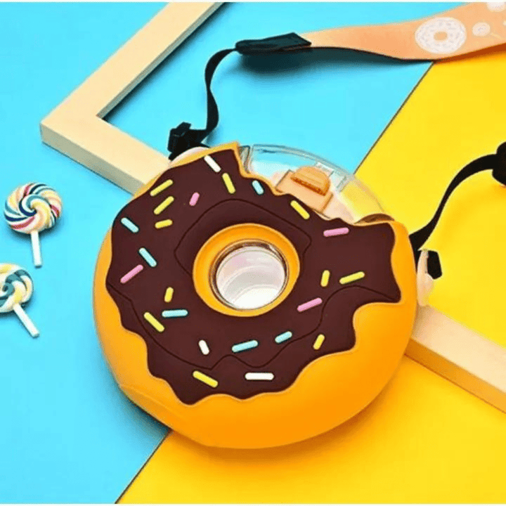 Creative Donut Water Bottle With Straw Cartoon Cute Doughnut Kettle - AlifdukanAlifdukan types here :)