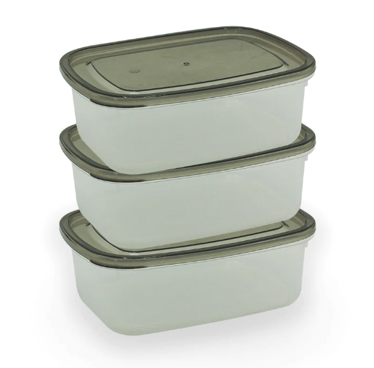 CRISPER FOOD CONTAINER 3PCS SET - XL 2500ML - AlifdukanAlifdukan types here :)