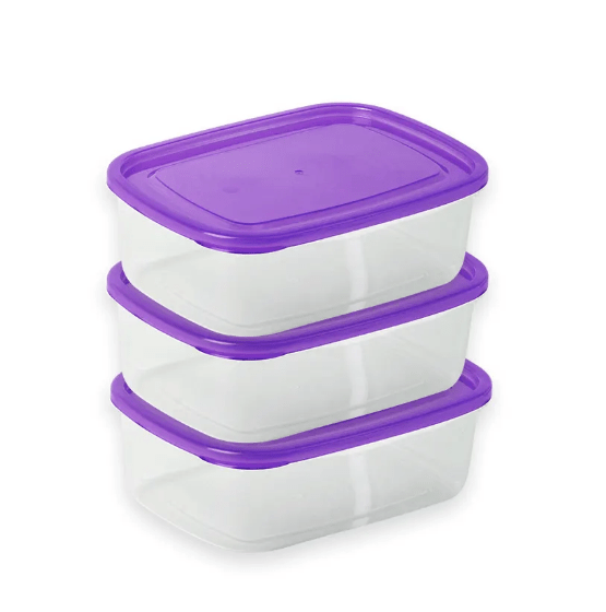 CRISPER FOOD CONTAINER 3PCS SET - XL 2500ML - AlifdukanAlifdukan types here :)