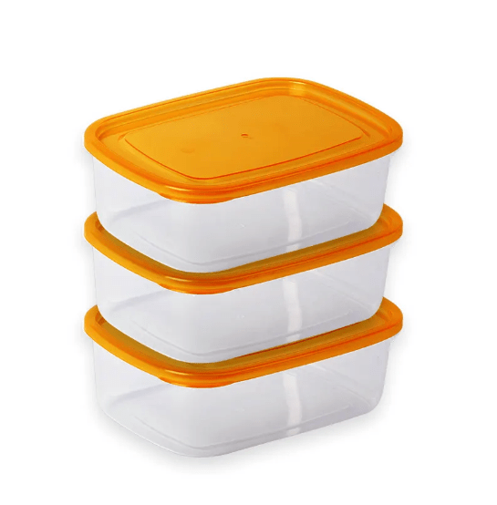 CRISPER FOOD CONTAINER 3PCS SET - XL 2500ML - AlifdukanAlifdukan types here :)