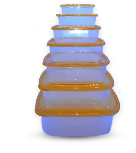 CRISPER FOOD CONTAINER BUNDLE 7 PCS SET - AlifdukanSmart Online Collection types here :)