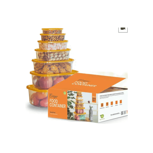 CRISPER FOOD CONTAINER BUNDLE 7PCS SET - AlifdukanAlifdukan types here :)