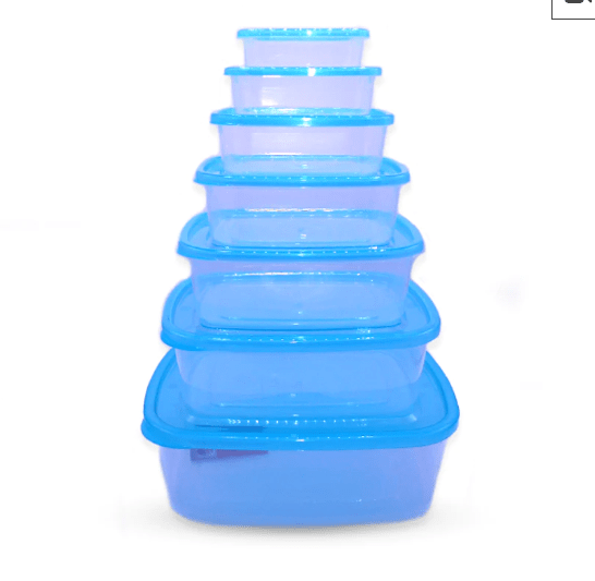 CRISPER FOOD CONTAINER BUNDLE 7PCS SET - AlifdukanAlifdukan types here :)