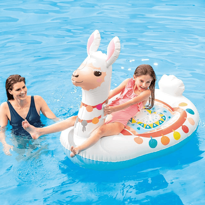 Cute Lama Ride - On Inflatable Pool Float (53in L x 37in X 44in H ) - AlifdukanAlifdukan types here :)