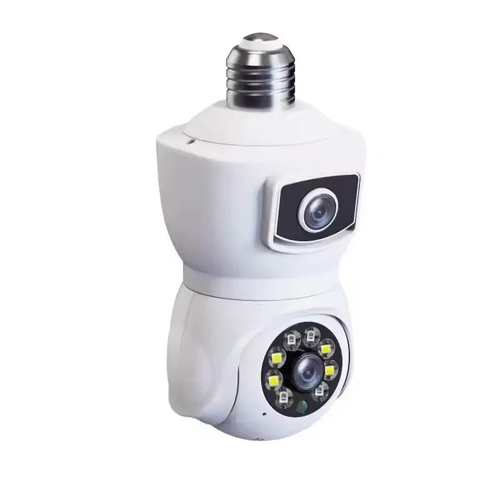 E27 Bulb WiFi Camera PTZ Dual - lens Anti - theft Motion Detection IR Night Vision Rotate iP cam - AlifdukanAlifdukan types here :)