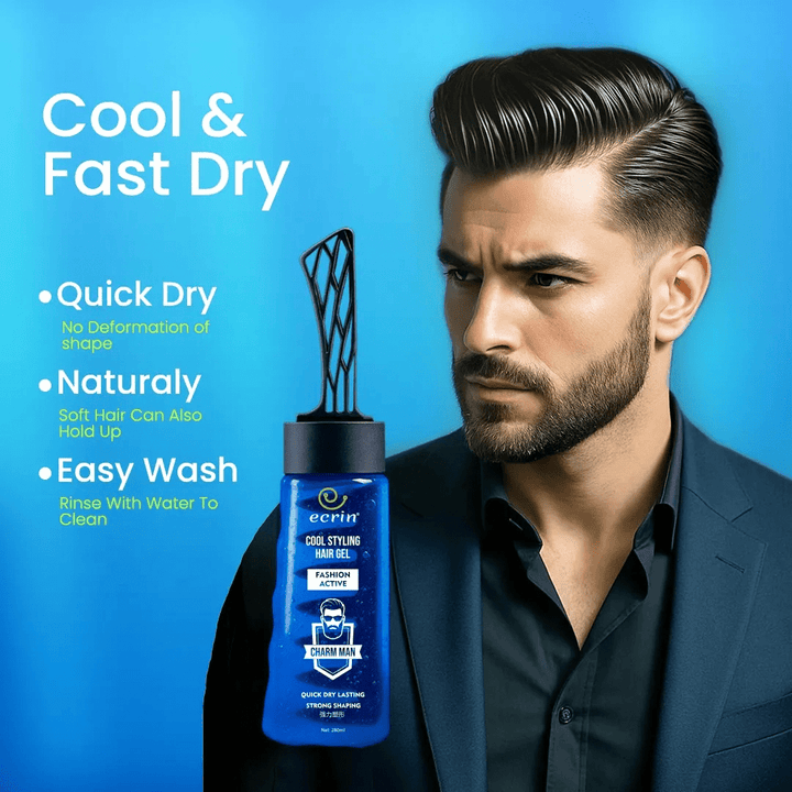 ECRIN Cool Styling Hair Gel with Active Collagen – The Ultimate 24 - Hour Hold for All Hair Types - AlifdukanAlifdukan types here :)