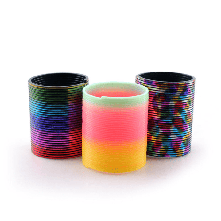 Educational Folding Colorful Antistress Magic Spring Rainbow Circle Toy Spring - AlifdukanAlifdukan types here :)