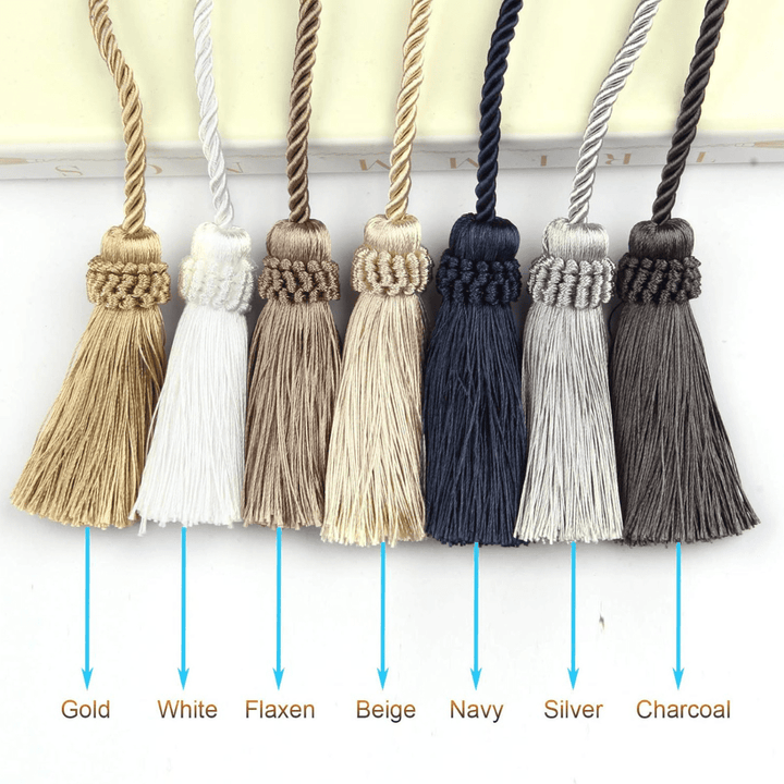 Fenghuangwu Curtain Tiebacks Handmade Decorative Curtain Holdbacks Rope with Tassel (Gold, 2P) - AlifdukanAlifdukan types here :)