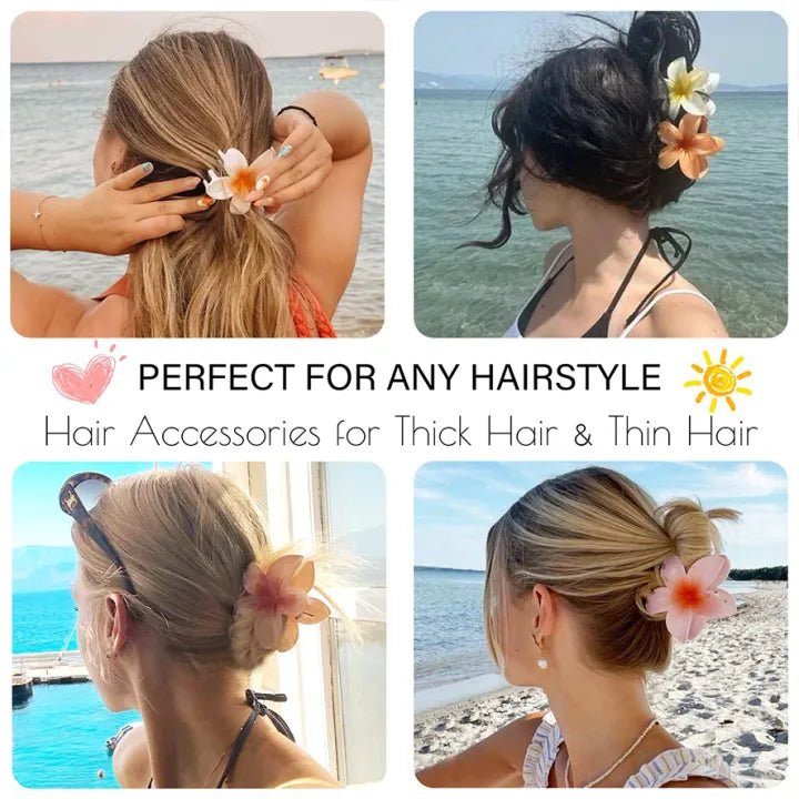 Flower Hair Clips For Girls Stylish Korean | Fancy Hair Claw Clips For Girls Korean |Korean Flower Gradient Egg Large Candy Colour Hair Claw Clips Catchers For Girls - AlifdukanAlifdukan types here :)