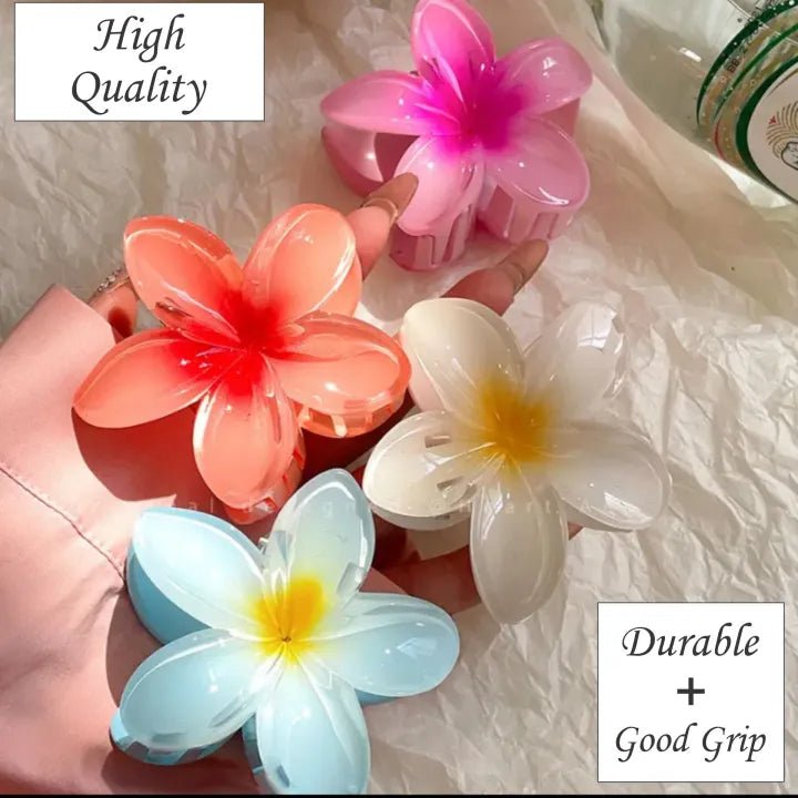 Flower Hair Clips For Girls Stylish Korean | Fancy Hair Claw Clips For Girls Korean |Korean Flower Gradient Egg Large Candy Colour Hair Claw Clips Catchers For Girls - AlifdukanAlifdukan types here :)