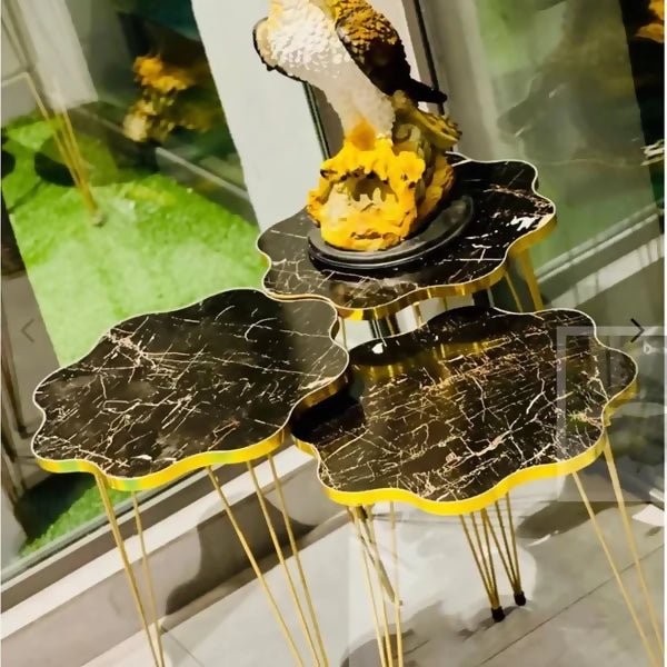 flower white/Black Side table / Coffee Table - AlifdukanBUY AURA.PK types here :)