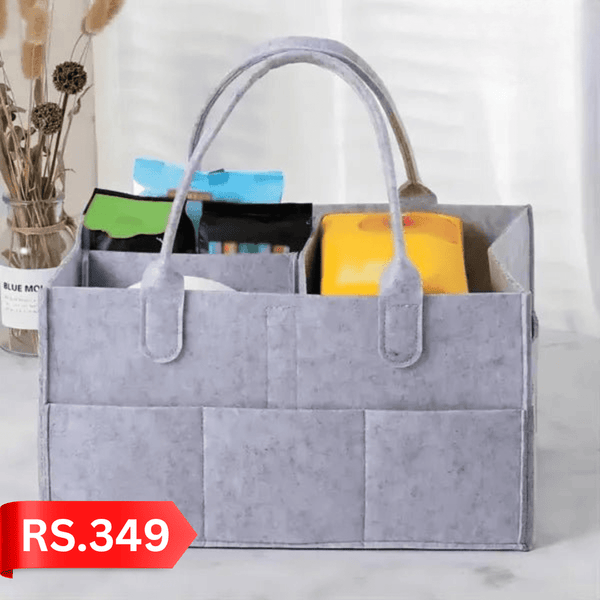 Foldable Cloth Storage Baby Large Size Diaper Caddy Changing Table Organiser Toy Storage Basket - AlifdukanAlifdukan types here :)