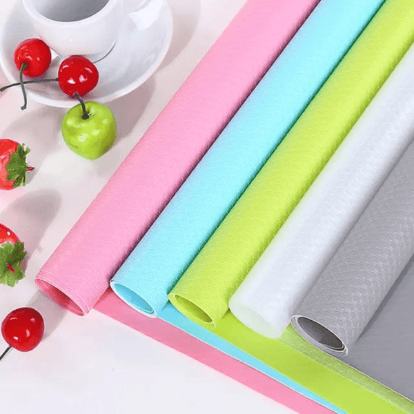 Fridge mats roll, Waterproof Moisture - Proof Kitchen Mat roll, Table mats roll , Cupboard mats roll , Fridge liners roll, Shelf liners roll , Drawer liners roll - AlifdukanAlifdukan types here :)