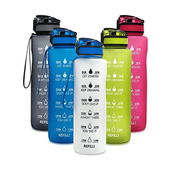 Giotto 32oz Leakproof BPA Free Drinking Water Bottle with Time Marker and Straw to Ensure You Drink Enough Water Throughout the Day for Fitness Enthusiasts and Outdoors - AlifdukanAlifdukan types here :)