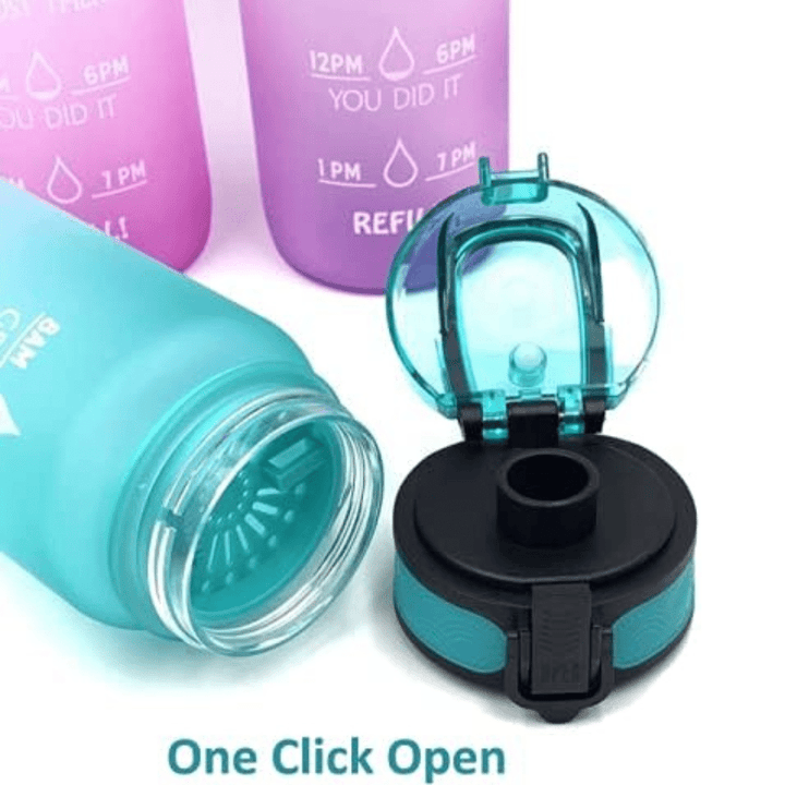 Giotto 32oz Leakproof BPA Free Drinking Water Bottle with Time Marker and Straw to Ensure You Drink Enough Water Throughout the Day for Fitness Enthusiasts and Outdoors - AlifdukanAlifdukan types here :)