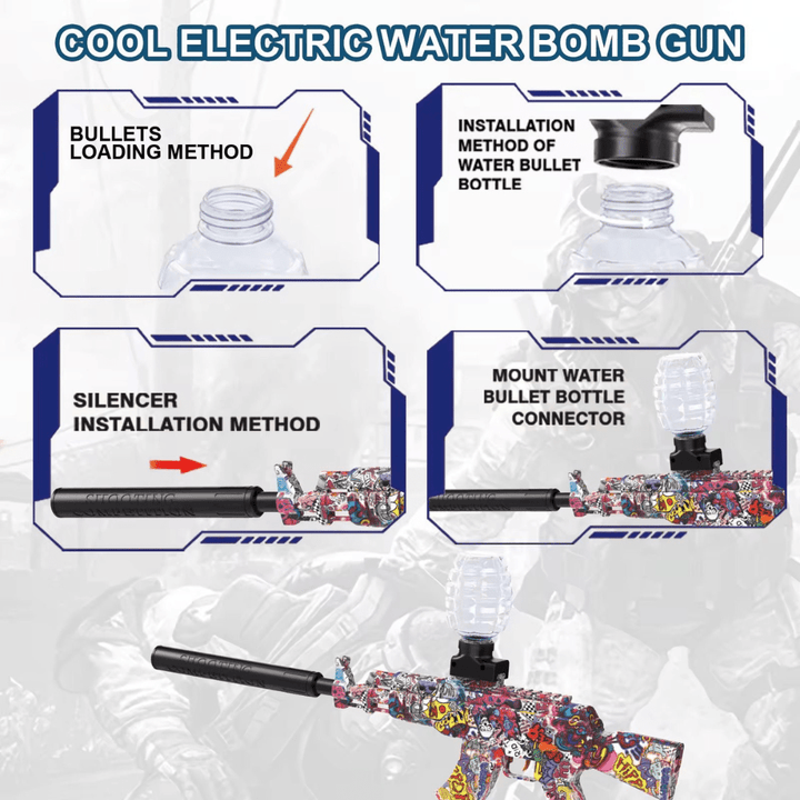 Graffiti Style Long - Range Electric Water Gun for Kids – High Power & Cool Design - AlifdukanToys Arena types here :)