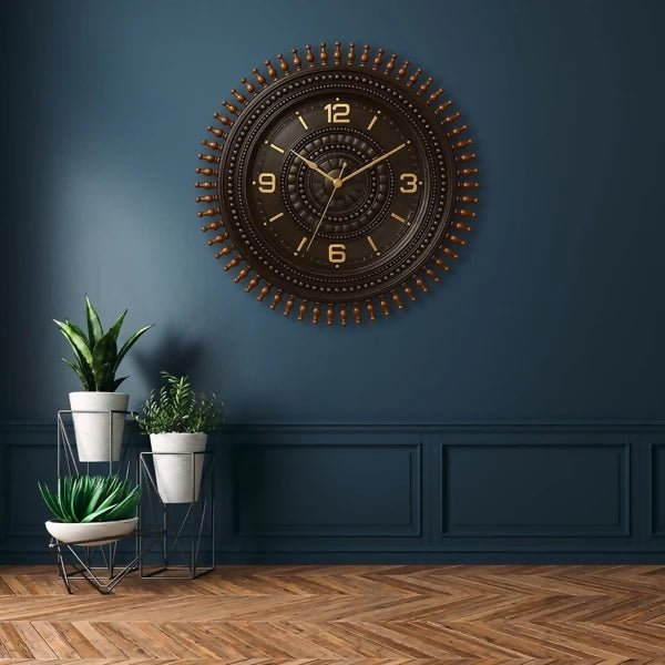 Handcrafted Wooden Round Wheel Ship Clock.... 22 inches... - AlifdukanBUY AURA.PK types here :)