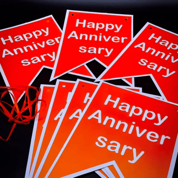 Happy anniversary banner illustration design, Art Print - AlifdukanAlifdukan types here :)