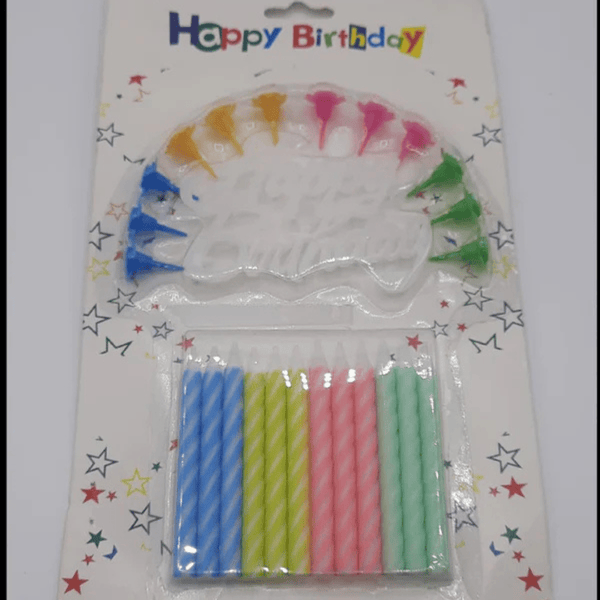 Happy Birthday Candles - F12, Multi Color - AlifdukanAlifdukan types here :)