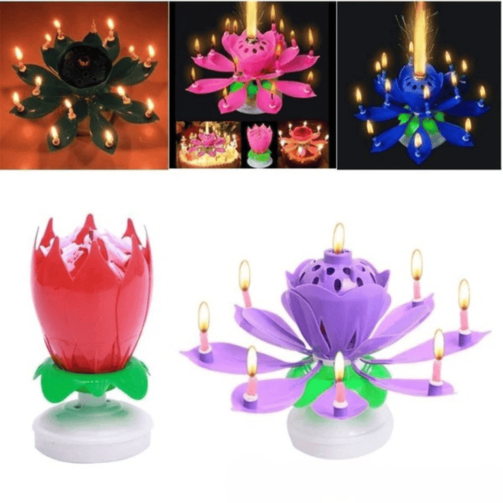 Happy Birthday Flower Candle With Music - AlifdukanAlifdukan types here :)