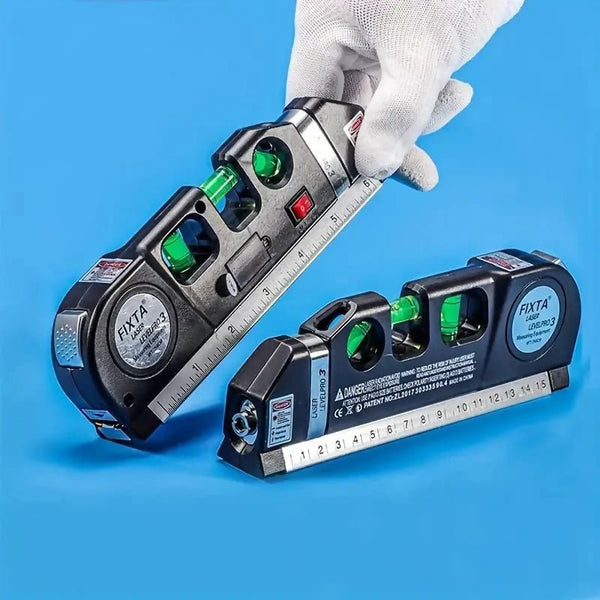 Home Multi - function High Precise Laser Leveling Instrument with Steel Ruler Cross Straight Line Laser Level Measuring Tools & Without Stand - AlifdukanPk Trendyhub types here :)
