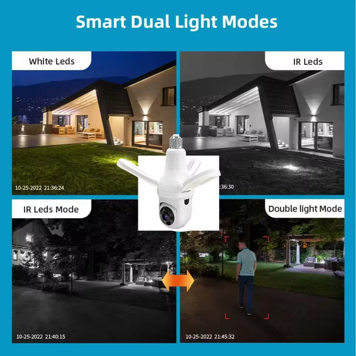Hot 1080P HD Home Smart Wireless Light Bulb Camera Wifi IP Camera Wireless 360 Degree Panoramic Baby Pet PTZ Light Blub Camera - AlifdukanAlifdukan types here :)