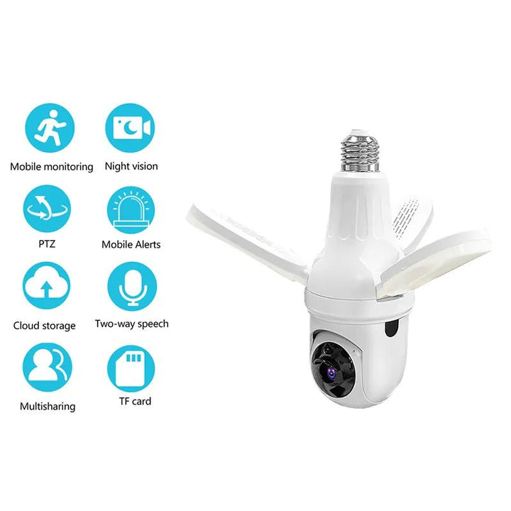 Hot 1080P HD Home Smart Wireless Light Bulb Camera Wifi IP Camera Wireless 360 Degree Panoramic Baby Pet PTZ Light Blub Camera - AlifdukanAlifdukan types here :)