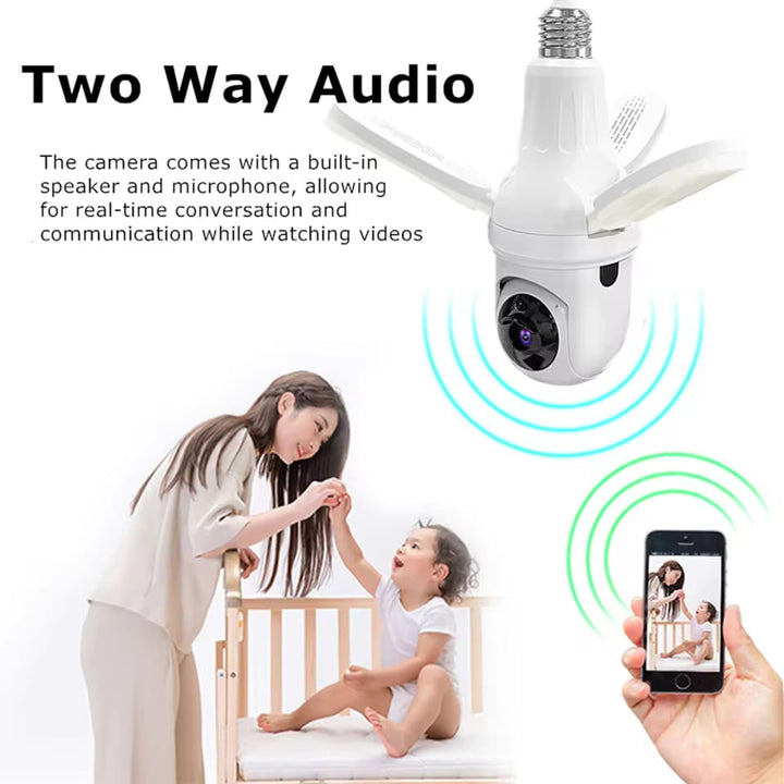 Hot 1080P HD Home Smart Wireless Light Bulb Camera Wifi IP Camera Wireless 360 Degree Panoramic Baby Pet PTZ Light Blub Camera - AlifdukanAlifdukan types here :)