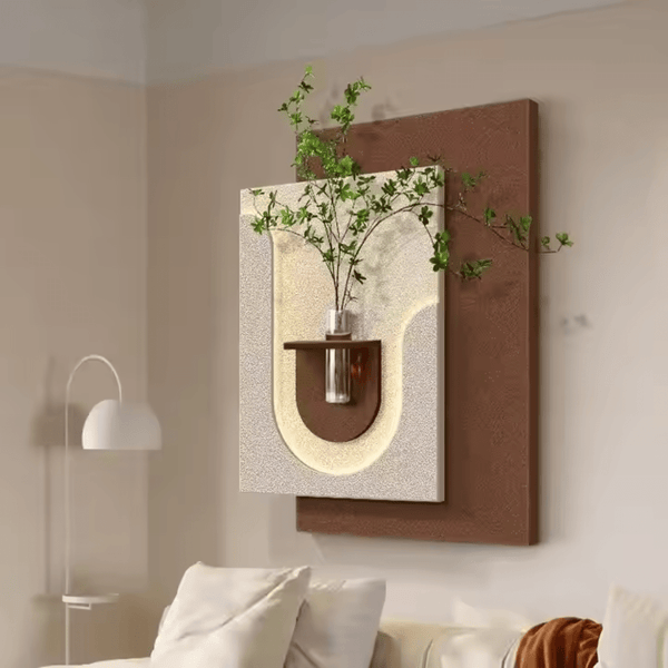 Hydroponic green plant decorative painting wall lamp entrance living room background wall study hanging painting(24x18 Inches) - AlifdukanMini Supplier types here :)