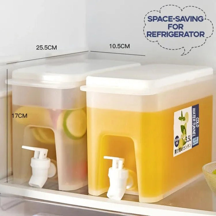 Imported Quality 3.5L Jug With Tap Cold Water Container Bottle Tap Dispenser Cold Kettle Lemonade With Tap Dispenser For Cold Water Jug Cold Kettle Summer Household - AlifdukanAlifdukan types here :)