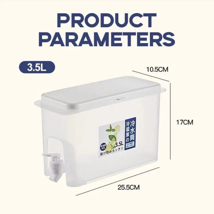 Imported Quality 3.5L Jug With Tap Cold Water Container Bottle Tap Dispenser Cold Kettle Lemonade With Tap Dispenser For Cold Water Jug Cold Kettle Summer Household - AlifdukanAlifdukan types here :)