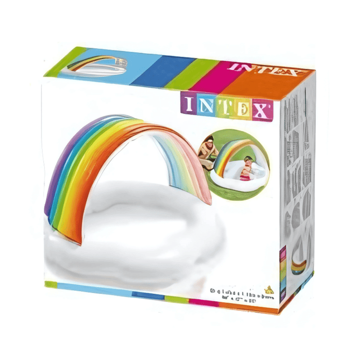 INTEX 57141 Rainbow Cloud Baby Pool ( 56" x 47" x 33" ) - AlifdukanAlifdukan types here :)