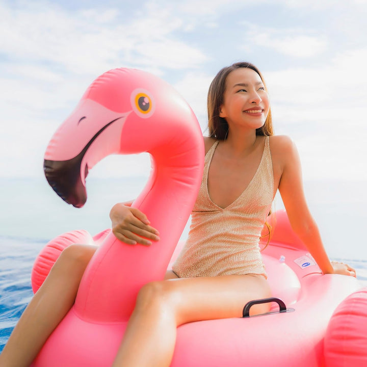 intex Flamingo swan Floating Swimming Pool Float Ride - on - Pink - AlifdukanAlifdukan types here :)