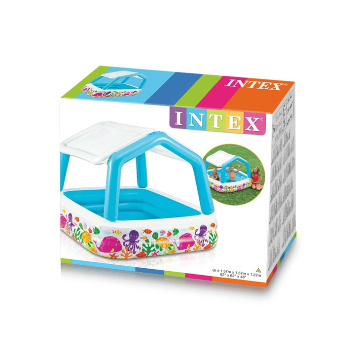 INTEX Sun Shade Baby Pool ( 62" L x 62" W x 48" H ) - AlifdukanAlifdukan types here :)