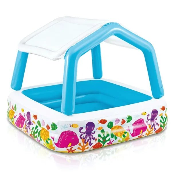 INTEX Sun Shade Baby Pool ( 62" L x 62" W x 48" H ) - AlifdukanAlifdukan types here :)