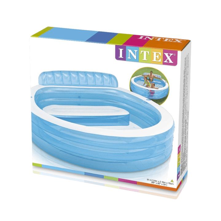 INTEX Swim Center Paradise Family Lounge Pool ( 88" L x 85" W x 30" H ) - AlifdukanAlifdukan types here :)