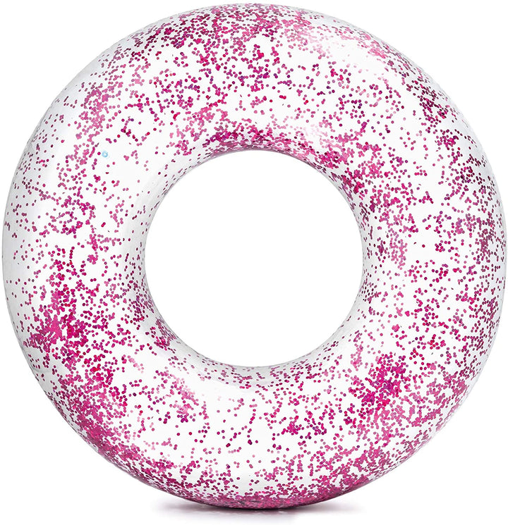 INTEX Transparent Glitter Tubes ( 46.8inch ) Inflatable Swimming Tubes Pool Swim Ring - AlifdukanAlifdukan types here :)