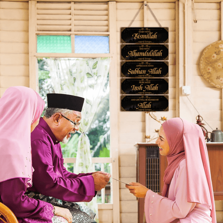 Islamic Wooden Wall Sign Decor Ramadan Decorations for Home Eid Ramadan Mubarak Eid Al Adha Decor - AlifdukanAlifdukan types here :)