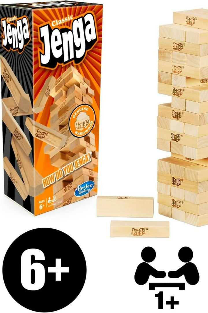 Jenga Classic Game – The Ultimate Stacking, Balancing, and Crashing Wooden Block Game for Kids, Families, and Adults - AlifdukanToys Arena types here :)
