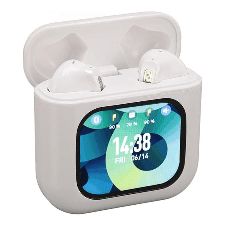 Jiawu Headphones, Bluetooth 5.3 In - Ear Headphones 30H Playtime Hi - Fi Stereo Ear Buds 4 ENC Mics, Bluetooth Earphone LED Display Charging Case 2024 Earbuds (White) - AlifdukanAlifdukan types here :)