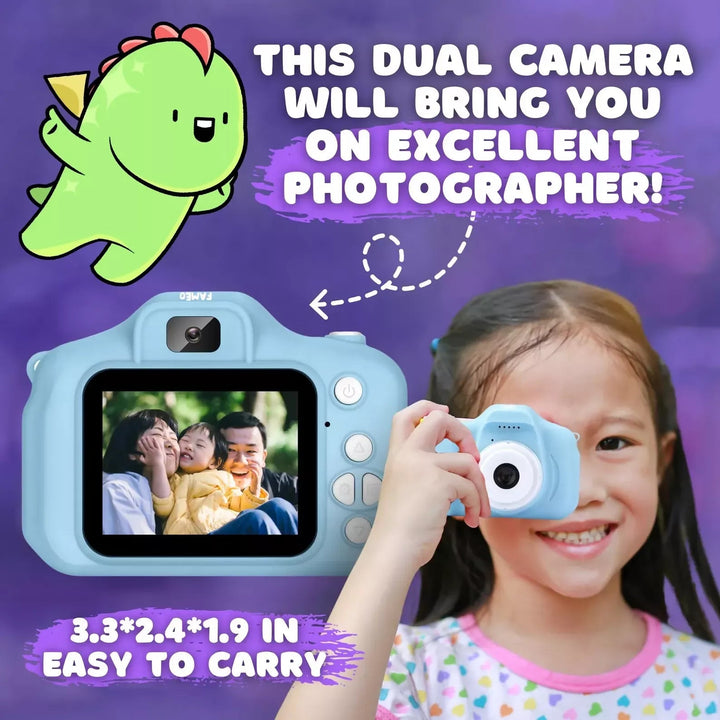 Kids Digital Camera Toy – HD Screen Mini Camera, Rechargeable Pocket Camera for Children, Outdoor Toy, Birthday Gift - AlifdukanToys Arena types here :)