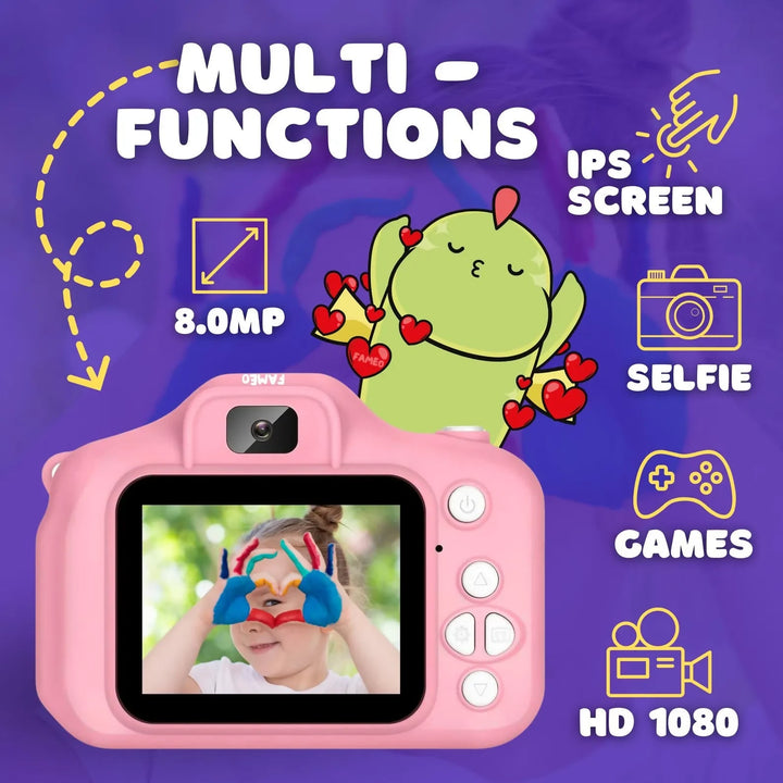 Kids Digital Camera Toy – HD Screen Mini Camera, Rechargeable Pocket Camera for Children, Outdoor Toy, Birthday Gift - AlifdukanToys Arena types here :)