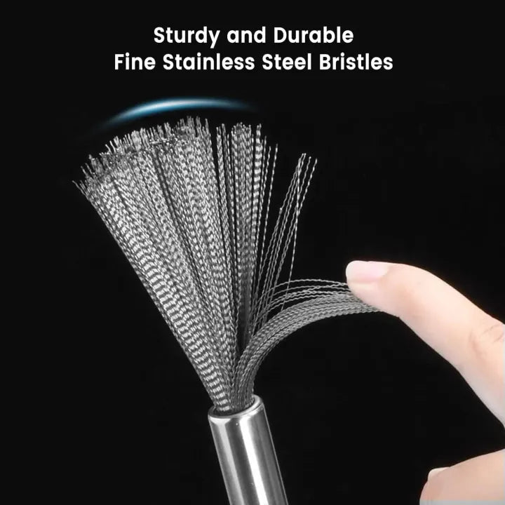 Kitchen Brush, Pan Scrubber, Wok Brush, Pot Scrubber, Dishes Scrub Brush, Steel Scrubbers for Cleaning Dishes, Steel Wool Scrubber with Handle, Steel Scrubber, Steel Scrubber Brush (Kitchen Brush) - AlifdukanAlifdukan types here :)