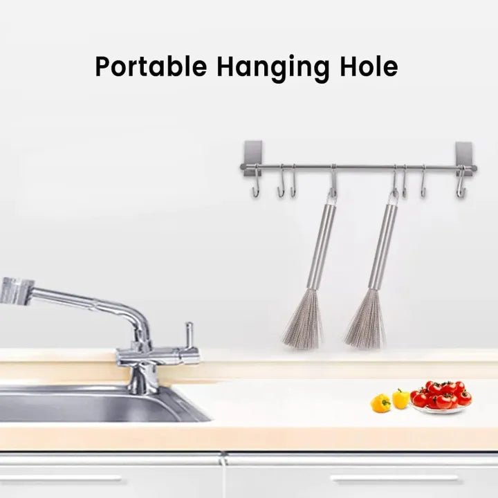 Kitchen Brush, Pan Scrubber, Wok Brush, Pot Scrubber, Dishes Scrub Brush, Steel Scrubbers for Cleaning Dishes, Steel Wool Scrubber with Handle, Steel Scrubber, Steel Scrubber Brush (Kitchen Brush) - AlifdukanAlifdukan types here :)