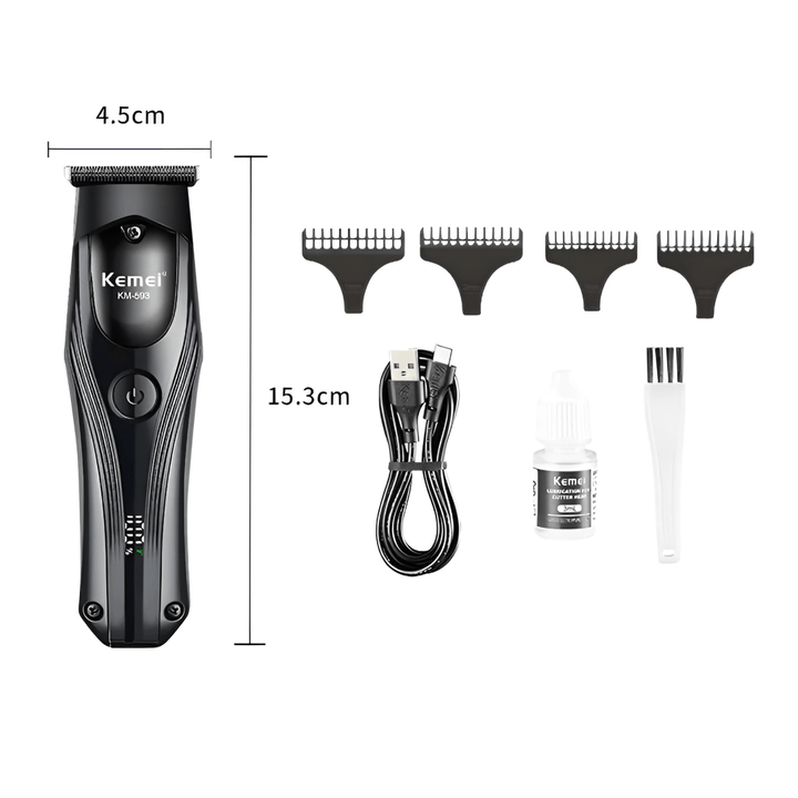 KM - 593 Trimmer WIth Digital Display Display & Lithium Batteries - AlifdukanAlifdukan types here :)